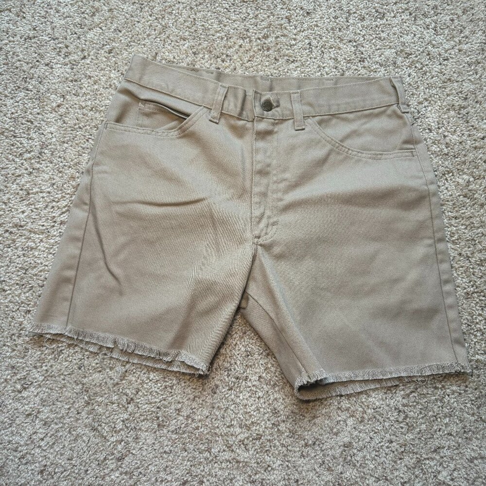 Lee Tan Distressed Cropped 33 Waist Shorts